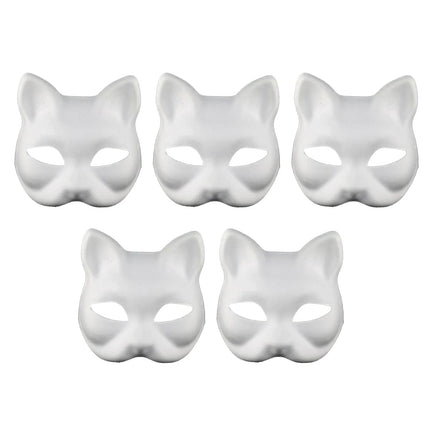 5pc New Packaging Masquerade Mask Halloween Party Mask DIY Foxes Mask Hand-Painted Anime Cat Mask Drop shipping