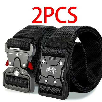 High quality tactical belt for men fashionable business trend outdoor sports canvas breathable and wear-resistant belt for men