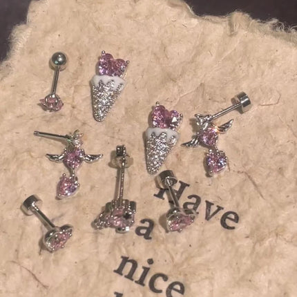 Pink Zircon Cartilage Stud