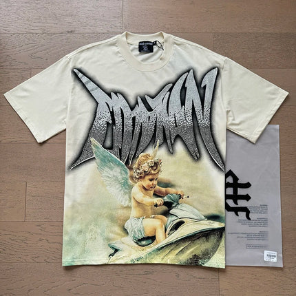 Angel Print Cotton T-Shirt