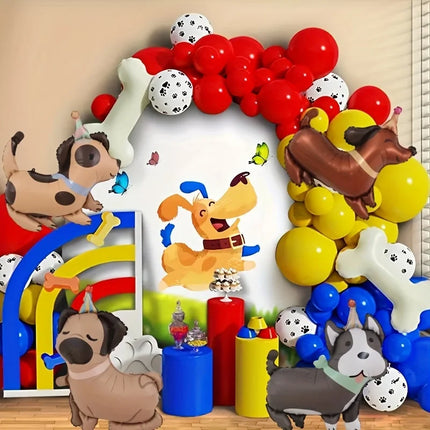 Foil Globos Happy Birthday Balloons Puppy Anime Husky Pug Dachshund Ballon Party Decorations Baby Shower Cute Pet Supplies Kids