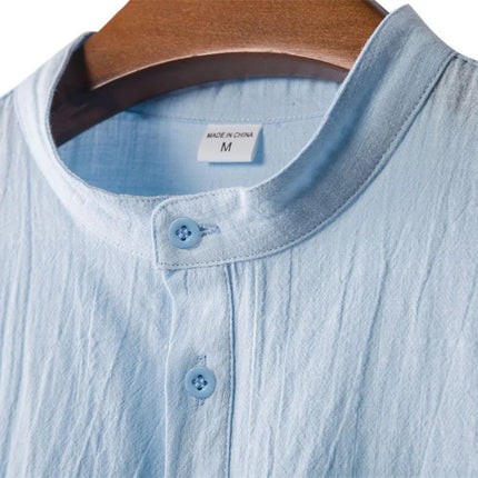 Men's Linen Henley T-Shirt