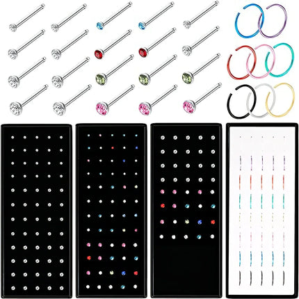 Crystal Stainless Steel Nose Studs