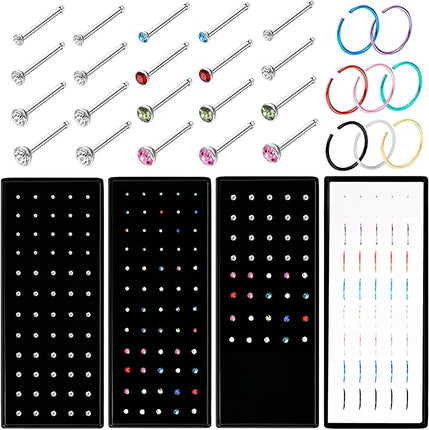 Crystal Stainless Steel Nose Studs