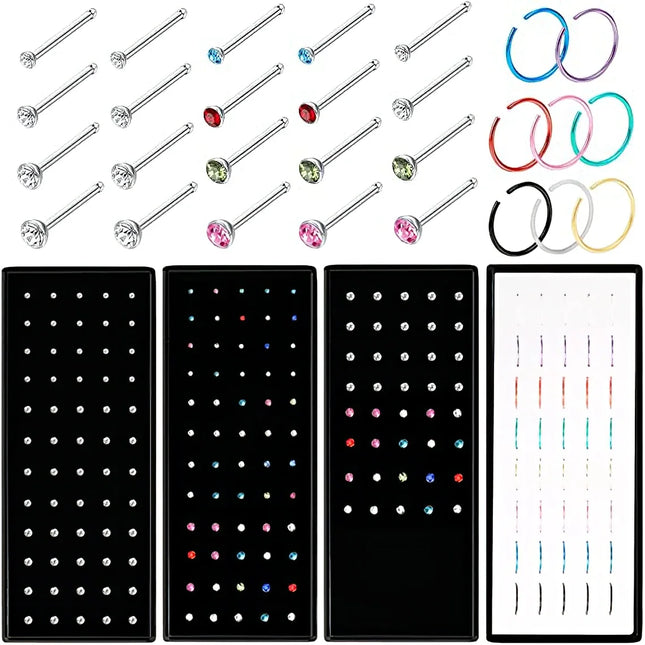 Crystal Stainless Steel Nose Studs