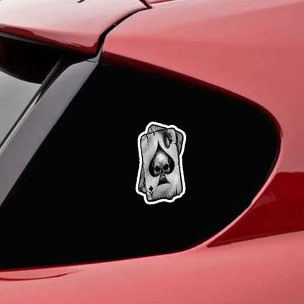 Car Halloween Skull Stickers Halloween Stickers For Cars Ace Of Spades Skull Car Stickers Poker Zombie Car Stickers Funny Motorc