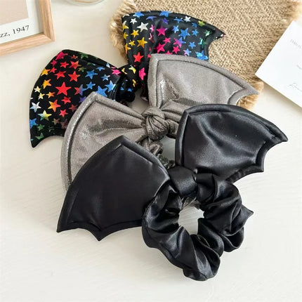 Halloween hair accessories party bat bow large intestine scrunchie cross-border European beauty style personality holiday hair a