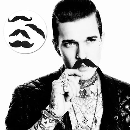 4pcs Fake Black Mustache Halloween Party Photo Props Ghost Carnival Kids Adult Cosplay Artificial Beard Halloween Party Makeup