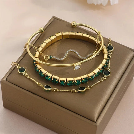 Geometric Cuff Bracelet Set