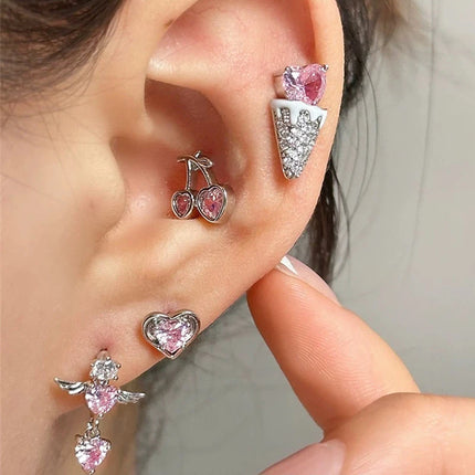 Pink Zircon Cartilage Stud