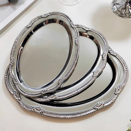 Vintage Embossed Silver Tray