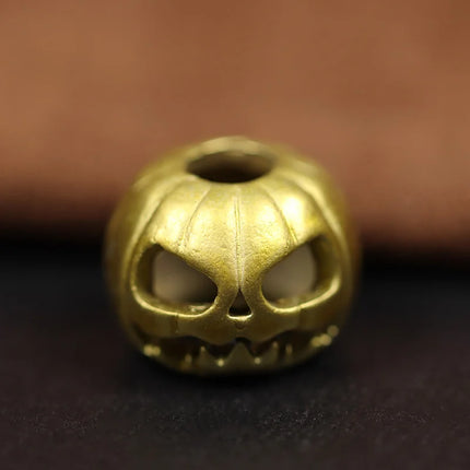 Halloween Pumpkin Skull Face Lantern EDC Brass Knife Beads DIY Woven Paracord Lanyard Pendants Outdoor Tool Hangings Accessories