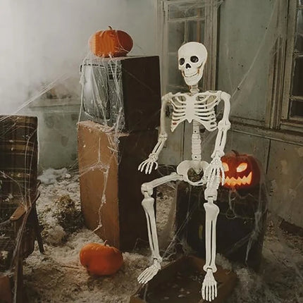 Halloween Decorations Skeleton,Posable Human Shape Skeleton,Halloween Fake Bone Horror Decoration