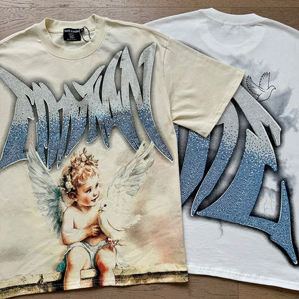 Angel Print Cotton T-Shirt