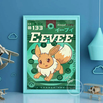 Pokemon Canvas Wall Poster