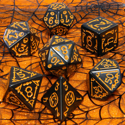 7pcs DND Dice Halloween Theme Dice for Board Game As Holiday Gift Polyhedral Dice D4-D20
