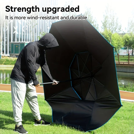 Fishing Umbrella: UV Protection, Waterproof, Wind-Resistant with Stable Stand - Foldable for Freshwater/Saltwater Fishing