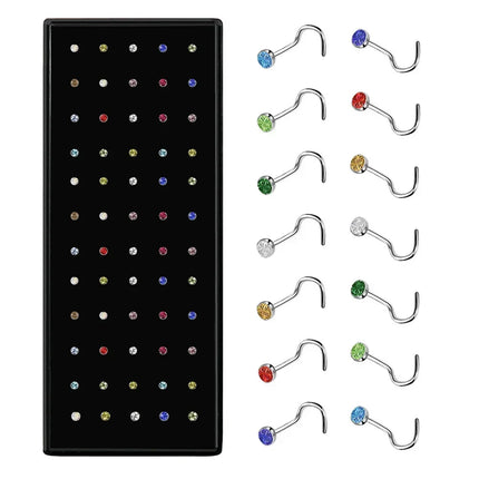 Crystal Stainless Steel Nose Studs