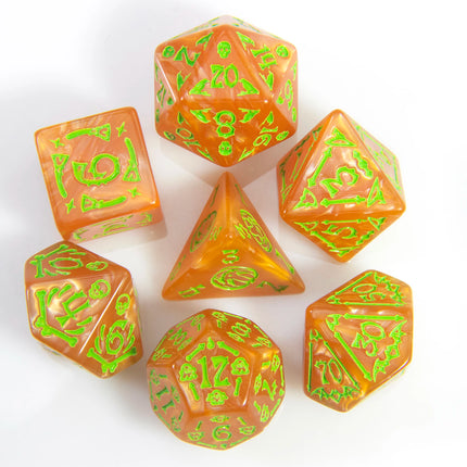 7pcs DND Dice Halloween Theme Dice for Board Game As Holiday Gift Polyhedral Dice D4-D20