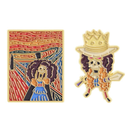 2-5Pcs/Set Punk Halloween Collected Enamel Pins Pumpkin Duck Capybara Skeleton Cat Ghost Brooch Lapel Badge Jewelry Gift Friends