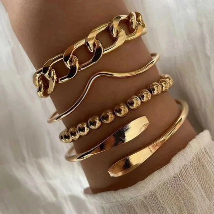 Geometric Cuff Bracelet Set