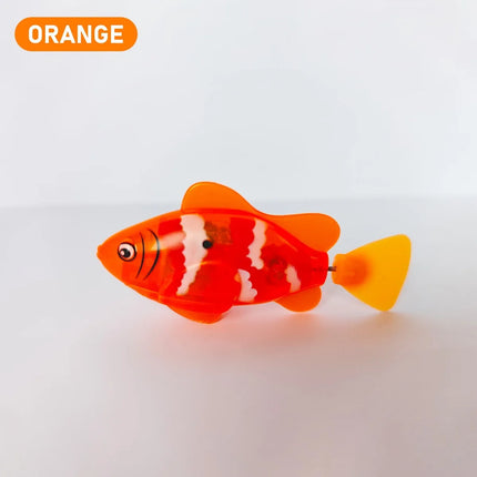 Cat Toy LED Inductive Interactive Swimming Robot Fish Toys Glowing Electric Fishs Stimulate Kitten Hunting Instinct Pet Products