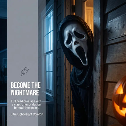 Scream Ghostface Mask Latex Horror Full Head Party Ghostface Mask Grimace Prank Cosplay Prop Hallowee Decor Party Supplies Gift