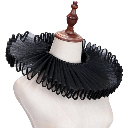 Halloween Carnival Party Cosplay Props The Middle Ages Noble Literary Arts Ruff Retro Collar Stage Performance Accessories