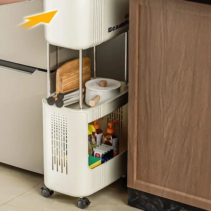 Kitchen Garbage Bin with Lid, Odor-Resistant, Large Capacity, Double-Layer Waste Separation, Ideal for Clean, Organized Kitchen
