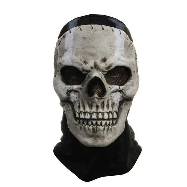 Unisex Cosplay Halloween Horror Ghost Skull Mask Latex Headgear Helmet Cosplay Perform Party Masquerade Prop