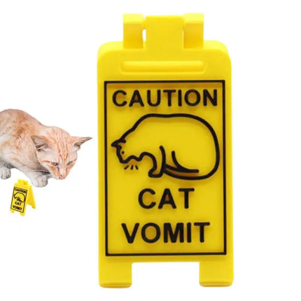 Cat Vomit Sign Funny Creative Dog Cat Vomit Caution Sign Cat Vomit And Cat Urine Attention Sign For Cat Lovers Pet Supplies
