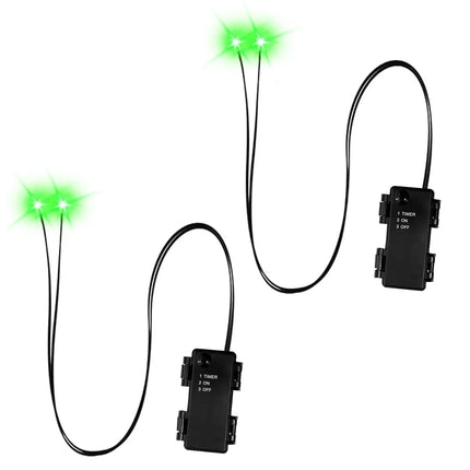 2 Pcs Halloween Led Glowing Eyes with Timer Light Up Skeleton Eyes Horror Diy Eyes for Masks Pumpkins Tombstones and Props