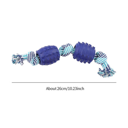 Double Knot Cotton Cord with Ball Dog Toy Teeth Grinding Toy Teeth Cleaning Pet Products