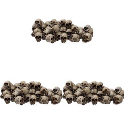 20-60Pcs Skull Sculptures Collectable Halloween Decorative Skeleton Model Festival Theme Landscape Garden Potted Plant Decor