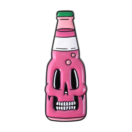 Halloween Skull Candy Lollipop Enamel Pins Goth Skeleton Soda Drink Jiuce Spooky Brooches Lapel Badge Jewelry Gifts for Friends