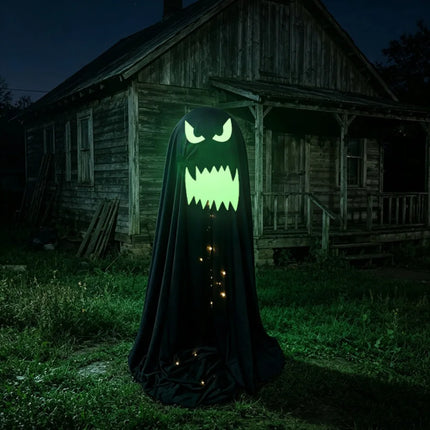 Luminous Halloween Standing Ghost Decor Adjustable Gothic Outdoor Light-up Ghost ED Lights Soft LED Lights Halloween Decor Prop