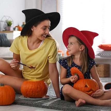 Halloween Witch Hat Long Point Hat Knitted Cap for Women Halloween Party Hat Magical Hat Festival Party Cosplay Decoration