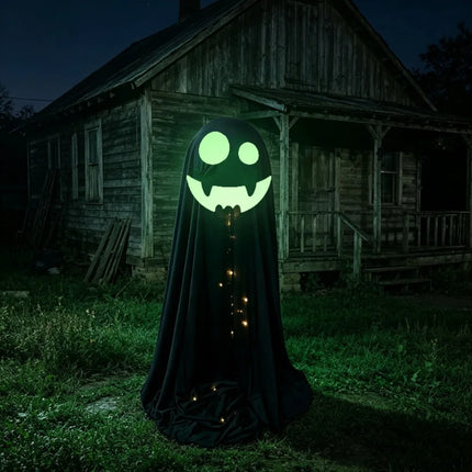 Luminous Halloween Standing Ghost Decor Adjustable Gothic Outdoor Light-up Ghost ED Lights Soft LED Lights Halloween Decor Prop