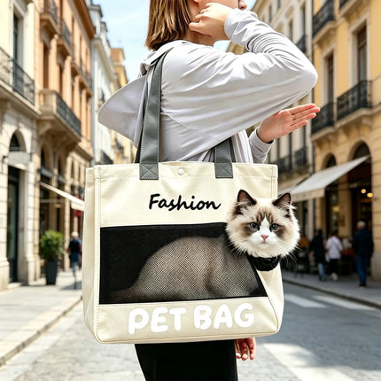 Breathable Pet Carrier Backpack, Outdoor Travel Carrying Bag for Cats Small Dogs Camping Walking Pet Supplies