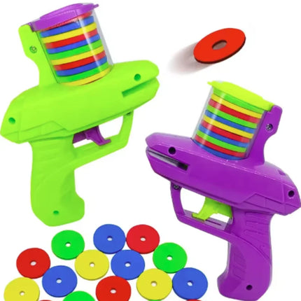 Funny Cat Toys Creative Turnip Gun with Reusable Foam Flying Disc Pet Hunting Interactive Toy Dog Cat Pet Supplies