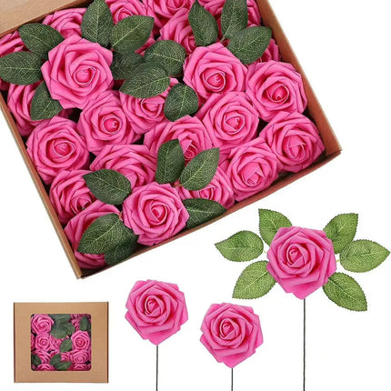 Artificial Foam Rose Flowers