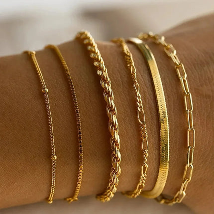 Geometric Cuff Bracelet Set