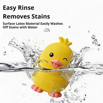 Pet Interactive Squeaker Chew Training Toy for Dog Cat Rubber Puzzle Toy yellow duck, penguin Chew Training Pet Products