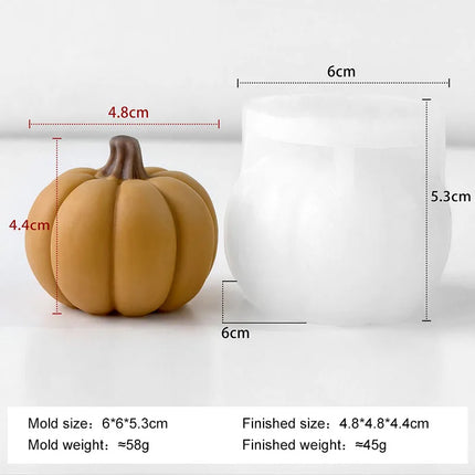 Halloween Mini Ghost Pumpkin Silicone Mold - 3D Stackable Candle Mold for DIY Soap Resin Plaster & Home Decor