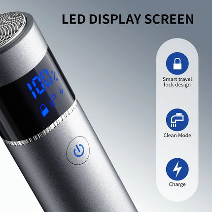 Mini Portable Electric Shaver for Men IPX7 Waterproof Beard Trimmer Razor Travel And Car Use Friendly