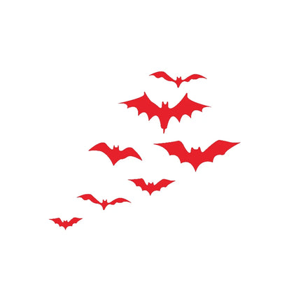 Halloween Car Rearview Mirror Vinyl Sticker Spooky Ghost Decals 7 Mini Bats Sticker Car Accessories Decorative Halloween Gift