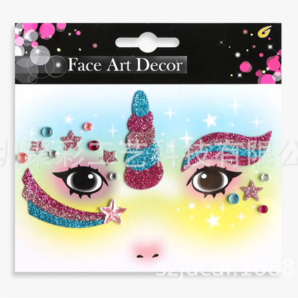 Halloween Carnival Party Face Stickers Animal Face Stickers Valentine's Day Face Stickers Makeup Stickers Children's Stickers