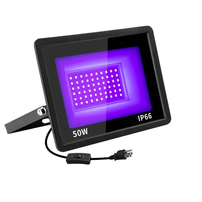 Halloween Haunted House Party IP66 Waterproof Fluorescent Lamp AC110-240V Purple 395nm LED UV Curing lamp Ultraviolet Floodlight