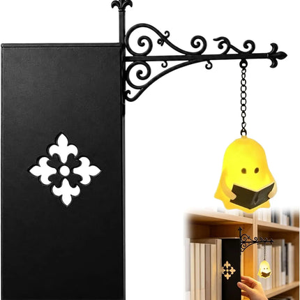 Halloween Retro Bookshelf Lighting Wall Mounted Reading Lamp Metal Gothic LED Night Light  for Studious Home Room Ornament