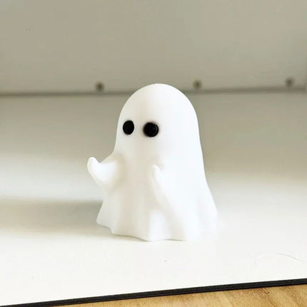 Cute Halloween Ghost Pen Holder Little Ghost Statue Design Pencil Support for Home Office Desktop Decoration